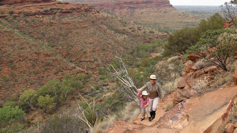 The first part of Kings Canyon Walk was a steep hill