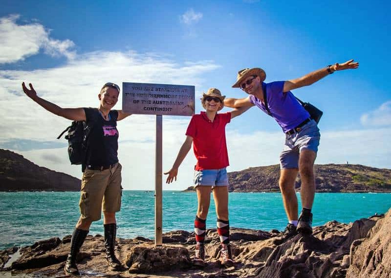 Standing on northernmost tip of Australia
